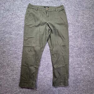 d. jeans Olive Green Cropped Ankle Pants